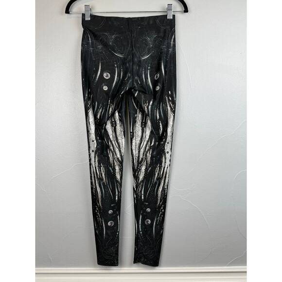 Black Milk Leggings Medium – Biomechanical Sci-Fi Print – Made in Australia - Picture 2 of 8